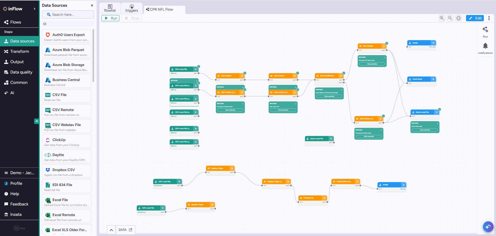 inFlow — data pipeline automation